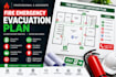 create fire emergency evacuation plan fire exit escape plan maps diagram