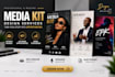 design modern influencer media kit, speaker media kit, electronic press kit