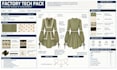 create fashion apparel tech pack, clothing tech pack and technical flat sketch