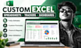 create custom excel spreadsheets, templates and trackers
