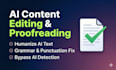 do professional ai content editing, proofreading, and humanize ai text
