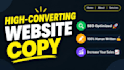 write high converting SEO website copywriting and web copy