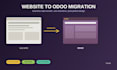 migrate your existing site into odoo