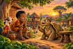 illustrate african folktale childrens books with unique characters