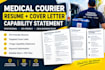 write a medical courier resume, cover letter and capability statement