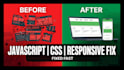 fix javascript bug, css and responsive issue fast