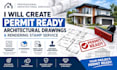 create permit ready architectural drawings and rendering stamp service