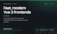 build a fast modern frontend web app in vue 3