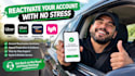help for uber, uber eat reactivation, amazon flex waitlist, lyft reactivation
