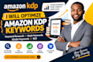 do amazon KDP keywords optimization, book research, and kindle SEO