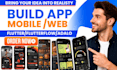 build no code mobile app with flutterflow, bubble or adalo mvp as app developer
