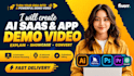 create ai saas demo video explainer video animation