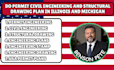 do permit civil engineering and structural drawing plan in illinois and michigan