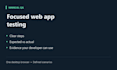manually test your web app and document reproducible bugs