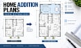 create home addition plans, extension with room addition drawings