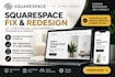fix squarespace domain connection, seo, mobile optimization and website redesign