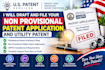 draft and file your non provisional patent application and utility patent