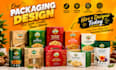 create premium packaging design with 3d mockups