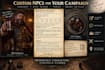 create a custom npc, stat block and vtt token