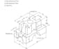 draw 2d orthographic projection, isometric section,multiview engineering drawing
