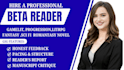 beta read litrpg, progression fantasy, sci fi novel romance fantasy alpha reader