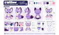 custom plush toy reference sheet cartoon character illustration stuffed animal