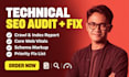 do a technical SEO audit and prioritized action plan