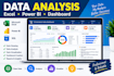 do data analysis, excel dashboard and power bi dashboard