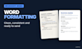 professionally format and clean up your word document