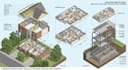 design exploded axonometric views, site analysis, and architecture diagrams