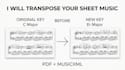 transpose your sheet music to any key