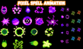 create pixel art vfx rpg spell animations, rpg effect combat effects and game fx