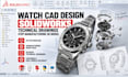 do watch cad design, solidworks, technical drawings, step manufacturing 3d model