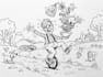 draw fun cartoon line art