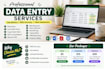 accurate data entry, excel data entry, copy paste and web research