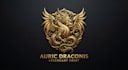 design a powerful and legendary golden dragon logo