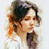 do a watercolor digital portrait