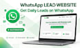 create lead generation website with whatsapp auto redirect