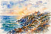 do creative watercolor landscape art
