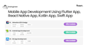 build flutter app, react native app, kotlin app, swift app