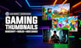 design gaming thumbnails for minecraft thumbnails, roblox thumbnails, indie game