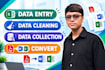 do data entry, data cleaning, data collection and convert PDF