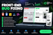 fix HTML, CSS, javascript bugs and responsive website issues