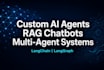 create custom ai agents rag chatbots and multi agent systems