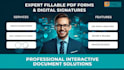 create interactive fillable PDF forms