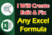 create and fix excel formulas and spreadsheet errors