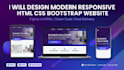 create modern responsive business website in html css