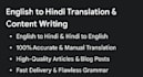 accurately write and translate english to hindi content