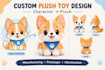 design a custom plush toy for manufacturing