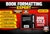 format or fix paperback book cover, resize, book margin, kdp book formatting